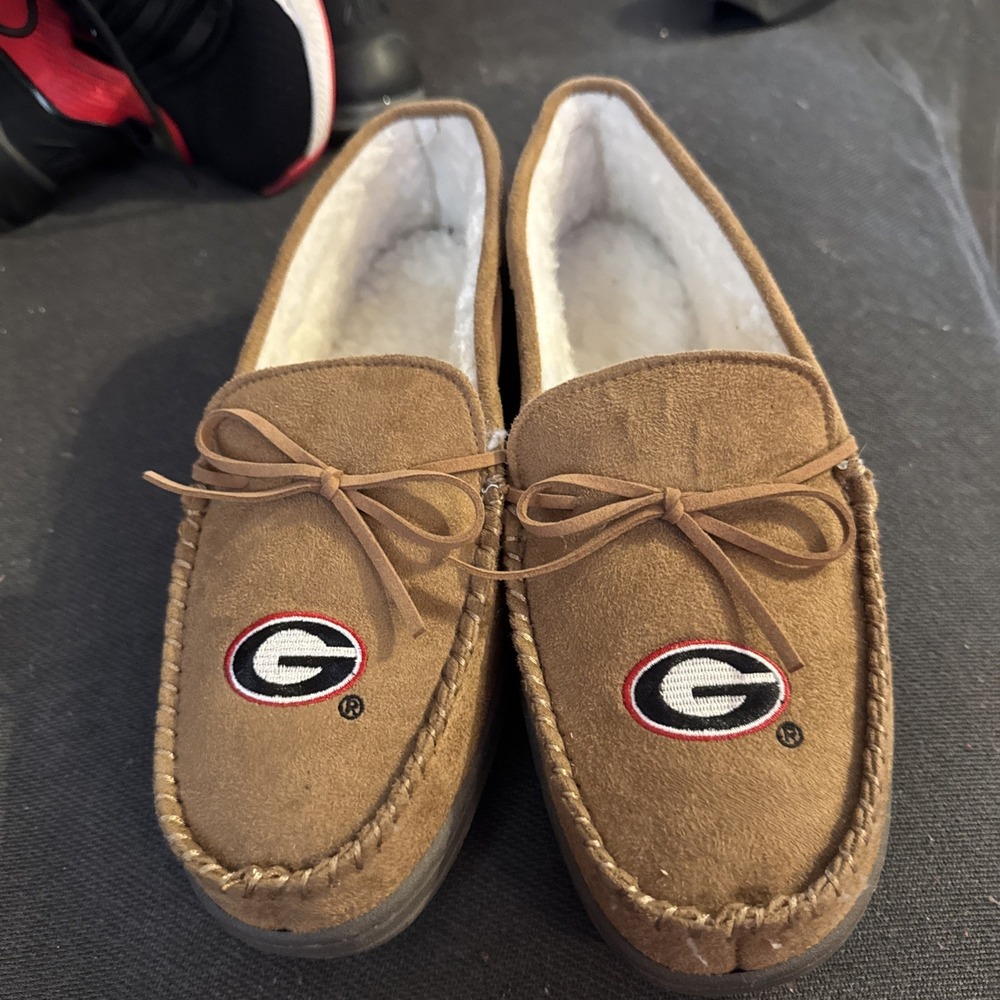 Ga Bulldogs Moccasin Slippers Size Large